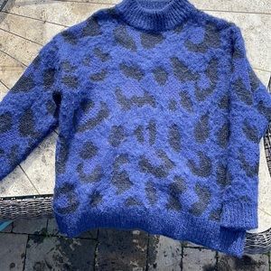 Blue Leopard print Kate Spade Sweater XS